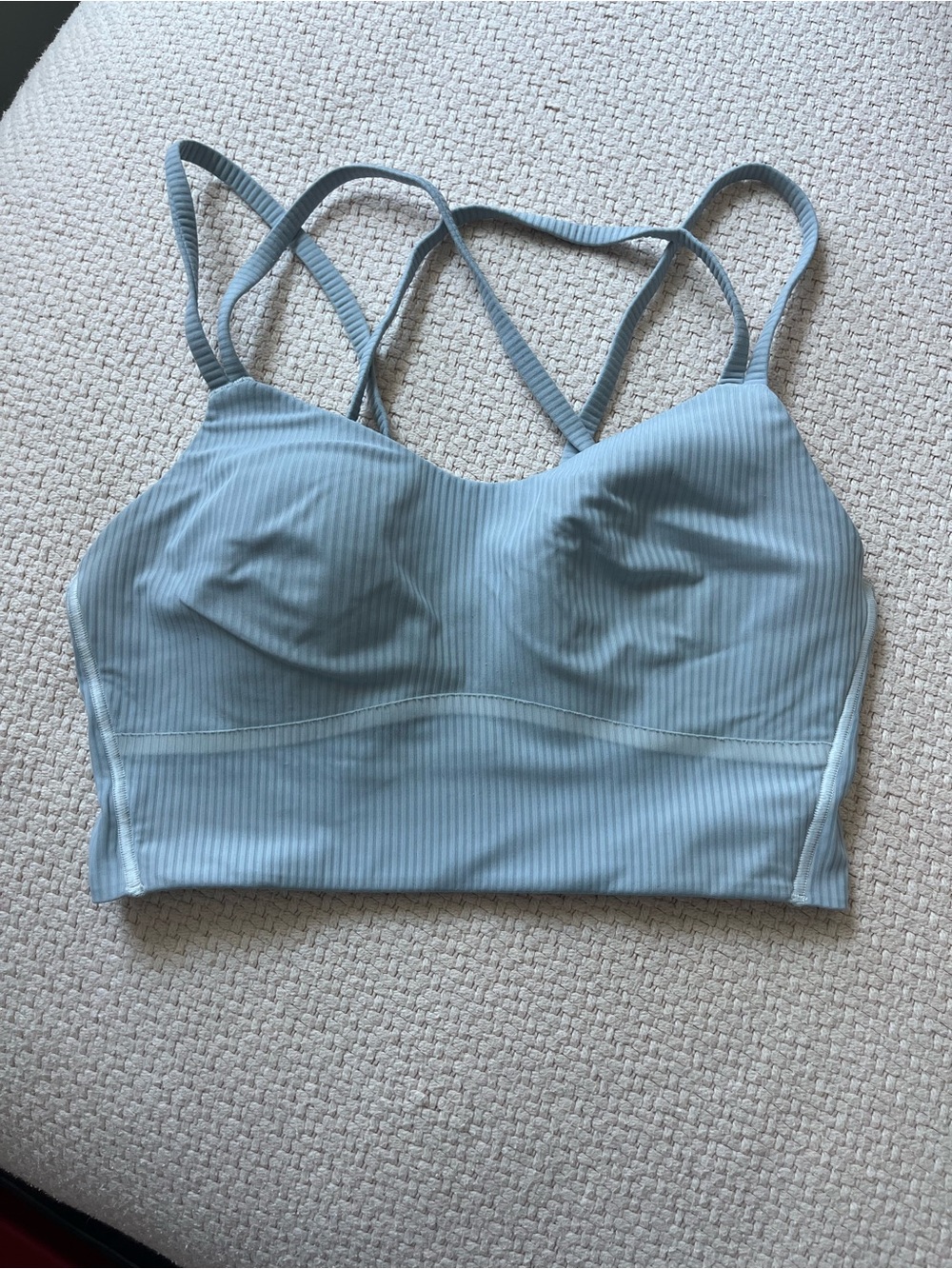Lululemon Like a Cloud Longline Bra- light blue